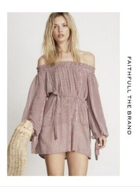 {Faithfull the Brand} Mali Dress Amber Stripe Size 4